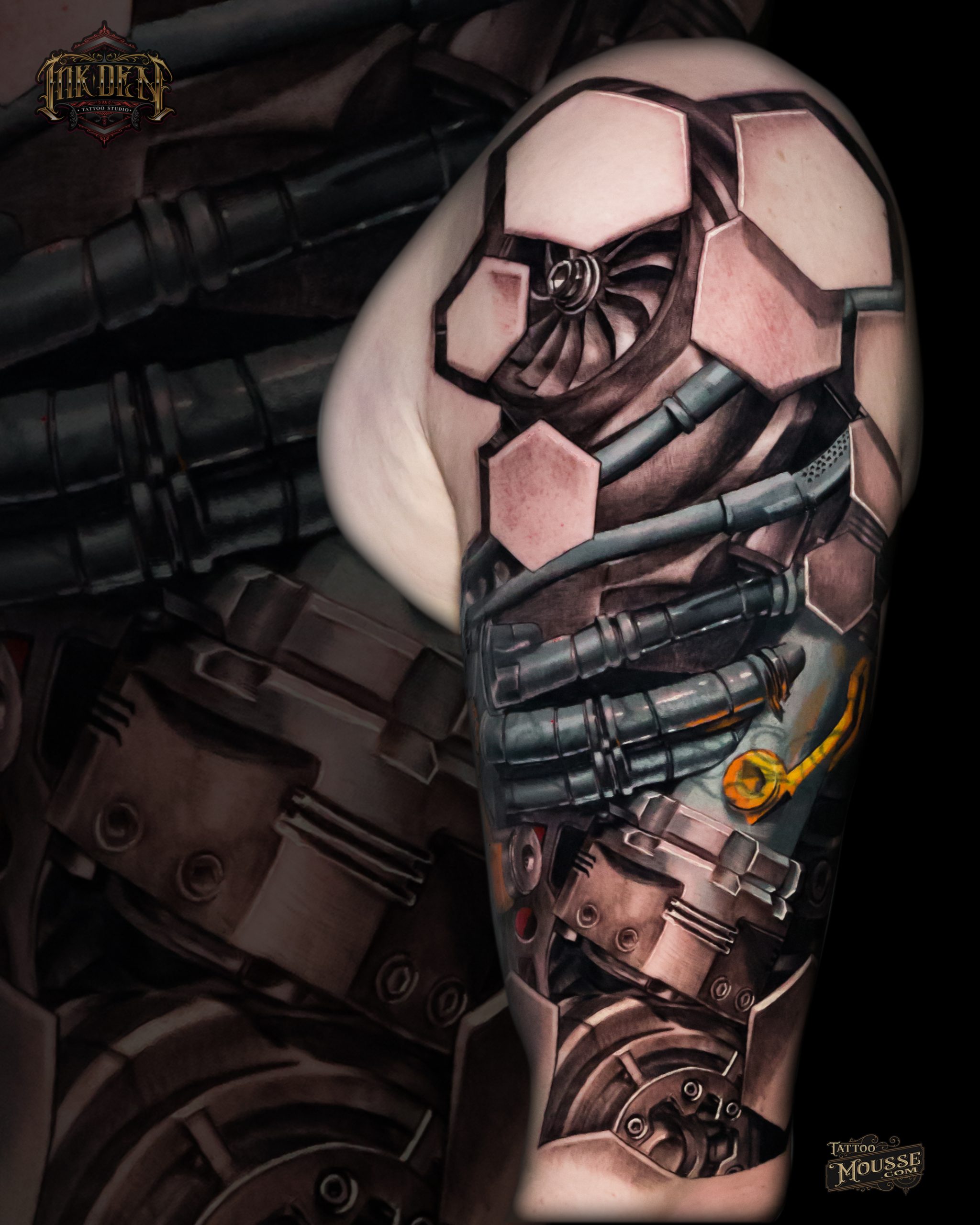 SAVI Temporary Tattoo For Girls Men Women 3D Robot Arm Sticker Size  21x15cm  1pc 305 Black 4 g  Dealsmagnetcom