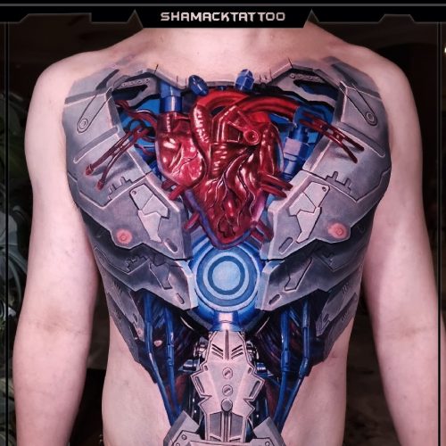 bimechanical-cyberpunk-chest-fulltorso-colour-by-Shamack-inkden-Blackpool