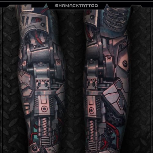 biomechancal-02-colour-sleeve-blue-background-rework-Shamack-tattoo