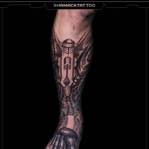 biomechanical-FREEHAND-organic-leg-sleeve-Cover-01-mechanical-Shamack-inkden-tattoo
