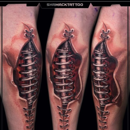 biomechanical-leg-spring-red-4-left-mechanical-Shamack-inkden-tattoo