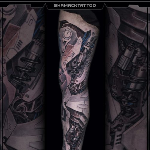 biomechanical-tattoo-2-full-leg-sleeve-blue-mechanical-Shamack-inkden-tat