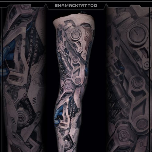 biomechanical-tattoo-3-full-leg-sleeve-blue-mechanical-Shamack-inkden-tat