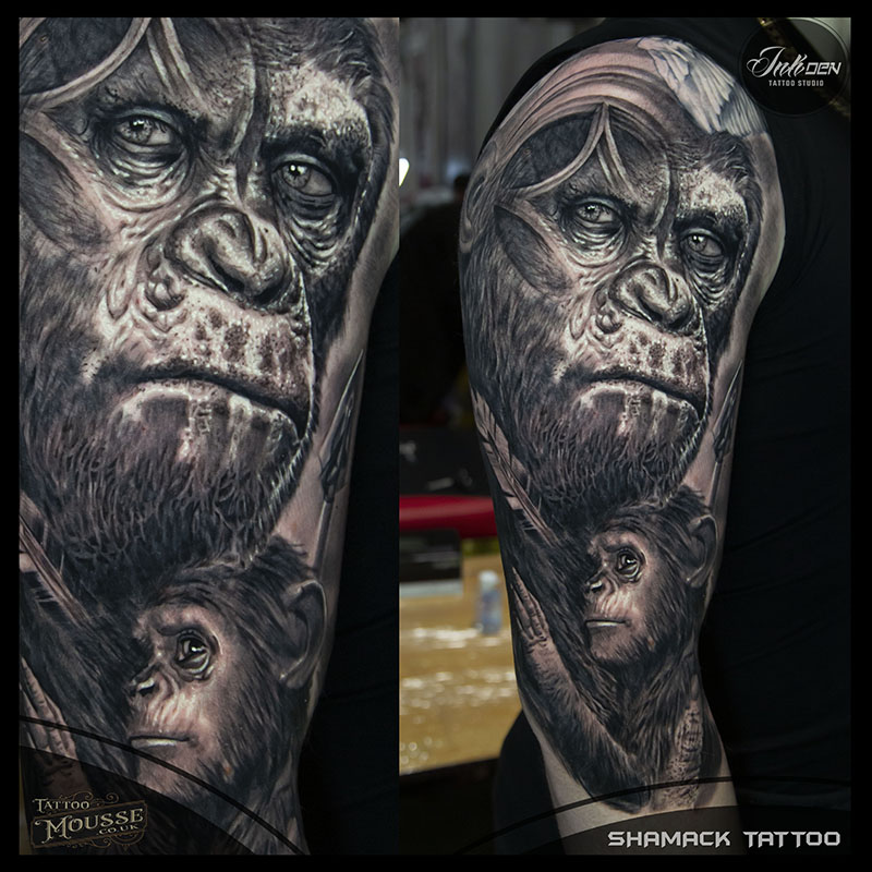 Monkey Caesar tattoo by Qtattoo Lee  Post 12955