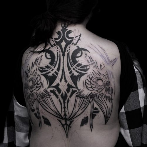 adrianna-urban-ravens-backpiece-linework-blackwork-inkden-tattoo-studio-blackpool