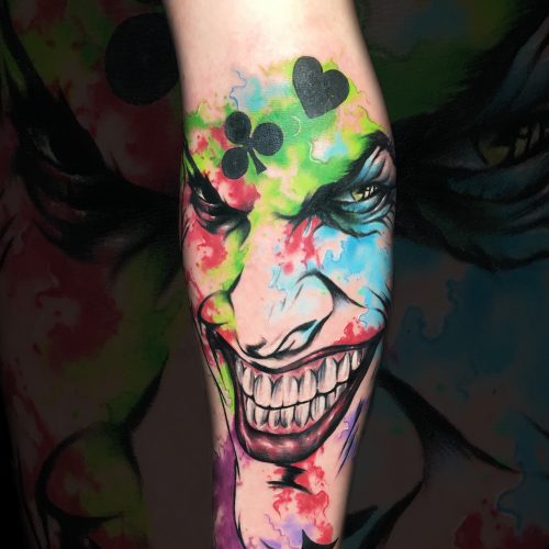 colour-joker-watercolours-horror-chris-Strach-inkden-tattoo-Blackpool