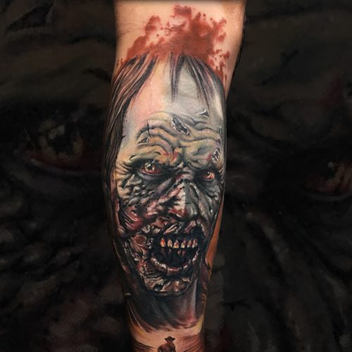 zombie-walking-dead-colour-realistic--chris-Strach-inkden-tattoo-Blackpool