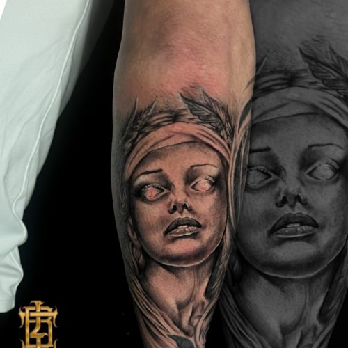 black-grey-realism-female-face-biblical-lower-arm