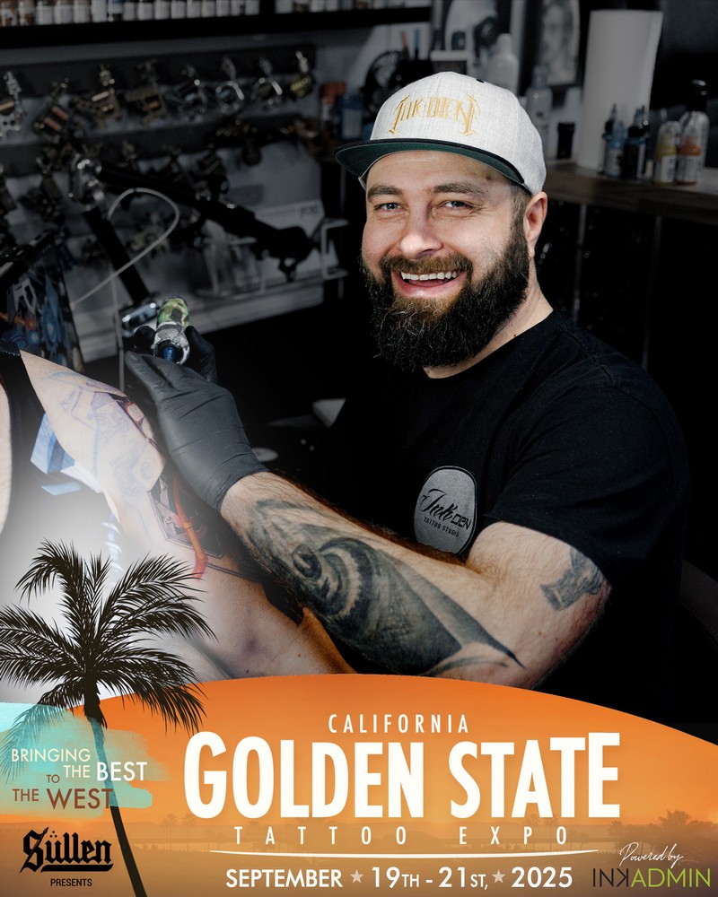 Shamack Tattoo convention 2025 promotion for Golden State Tattoo Expo in Los Angeles