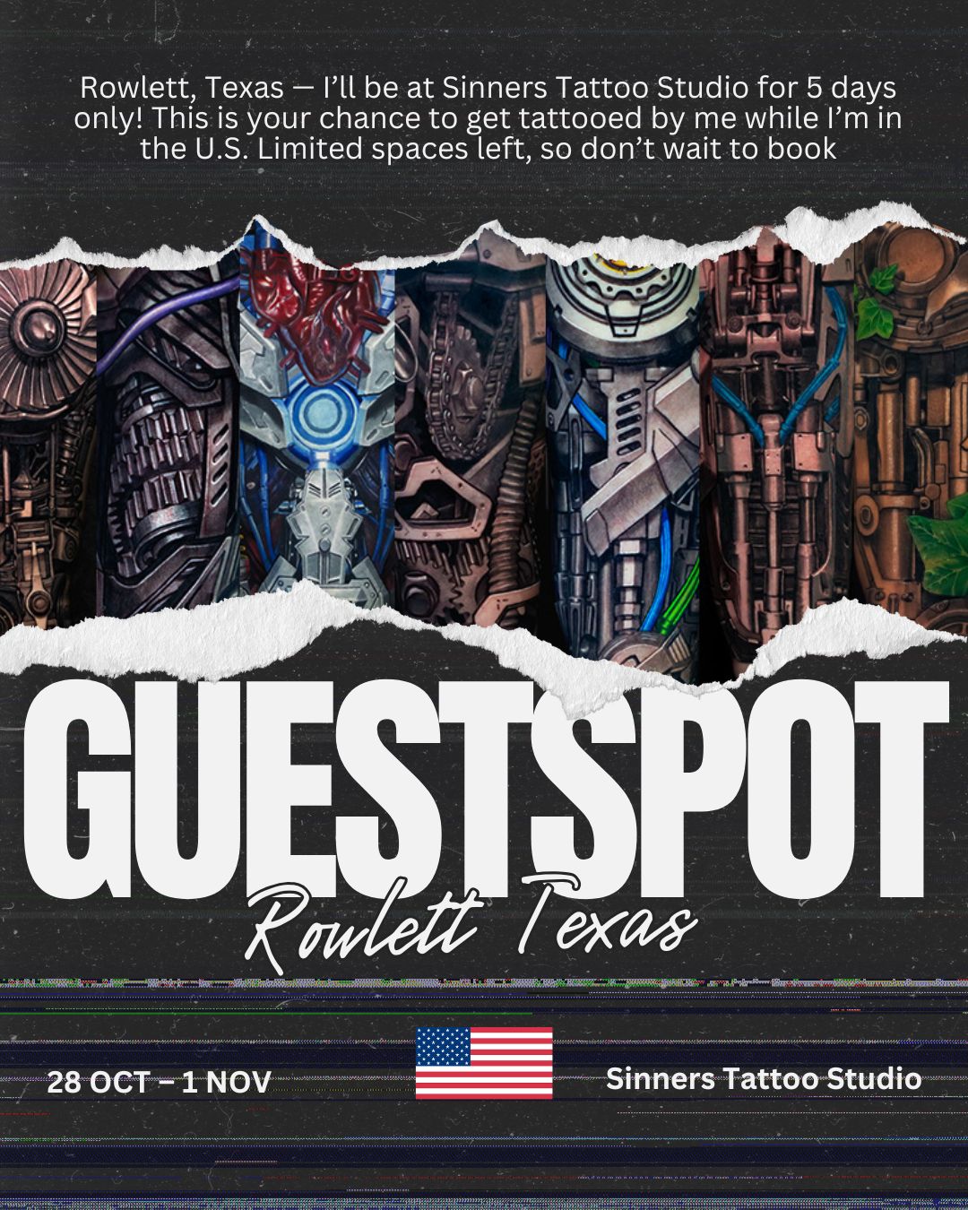 Shamack Tattoo Guest Spot Rowlett 2025 – Sinister Tattoo Studio